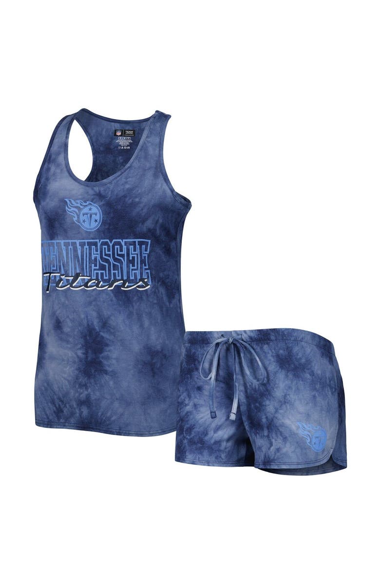 CONCEPTS SPORT Women's Concepts Sport Navy Tennessee Titans Billboard Scoop Neck Racerback Tank and Shorts Sleep Set, Main, color, Navy