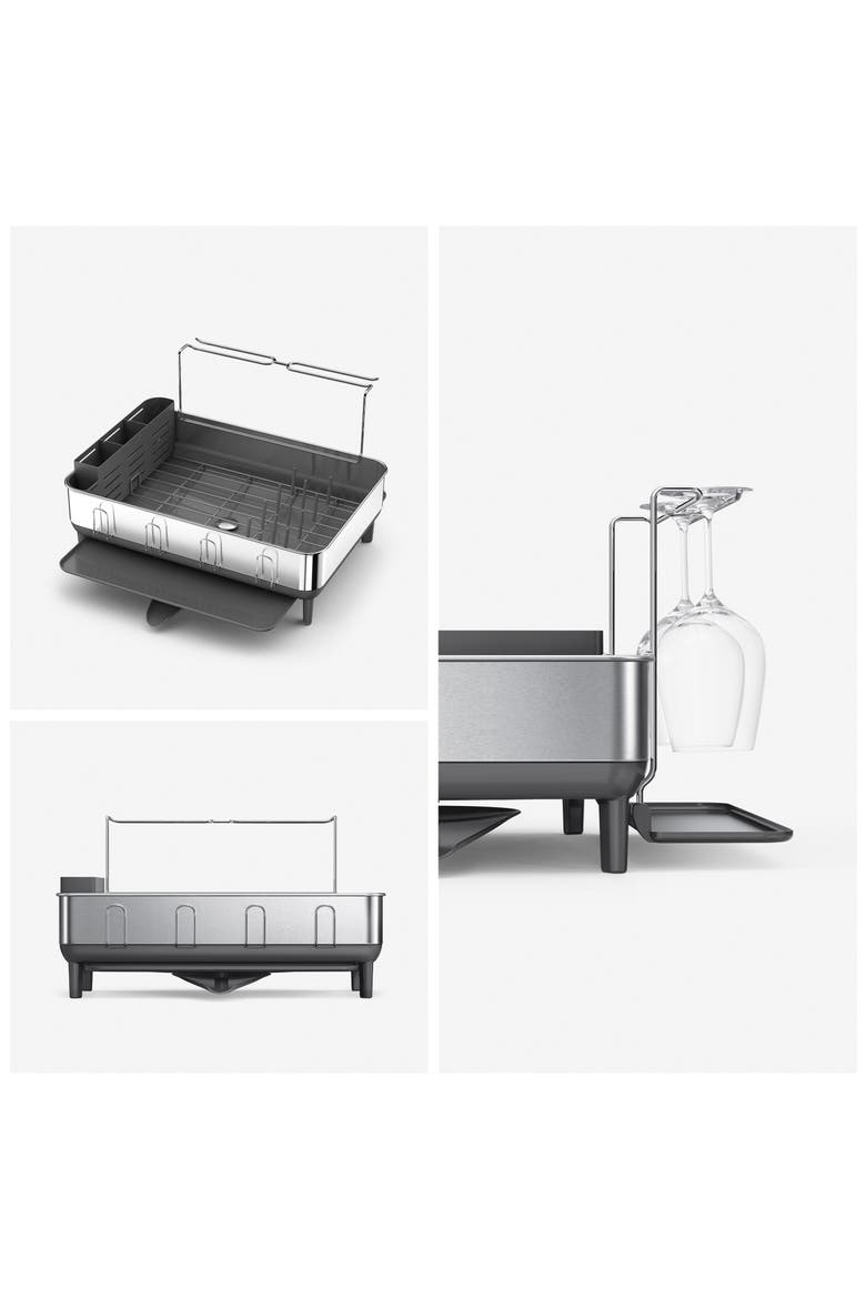 steel frame dishrack, Alternate, color, GREY