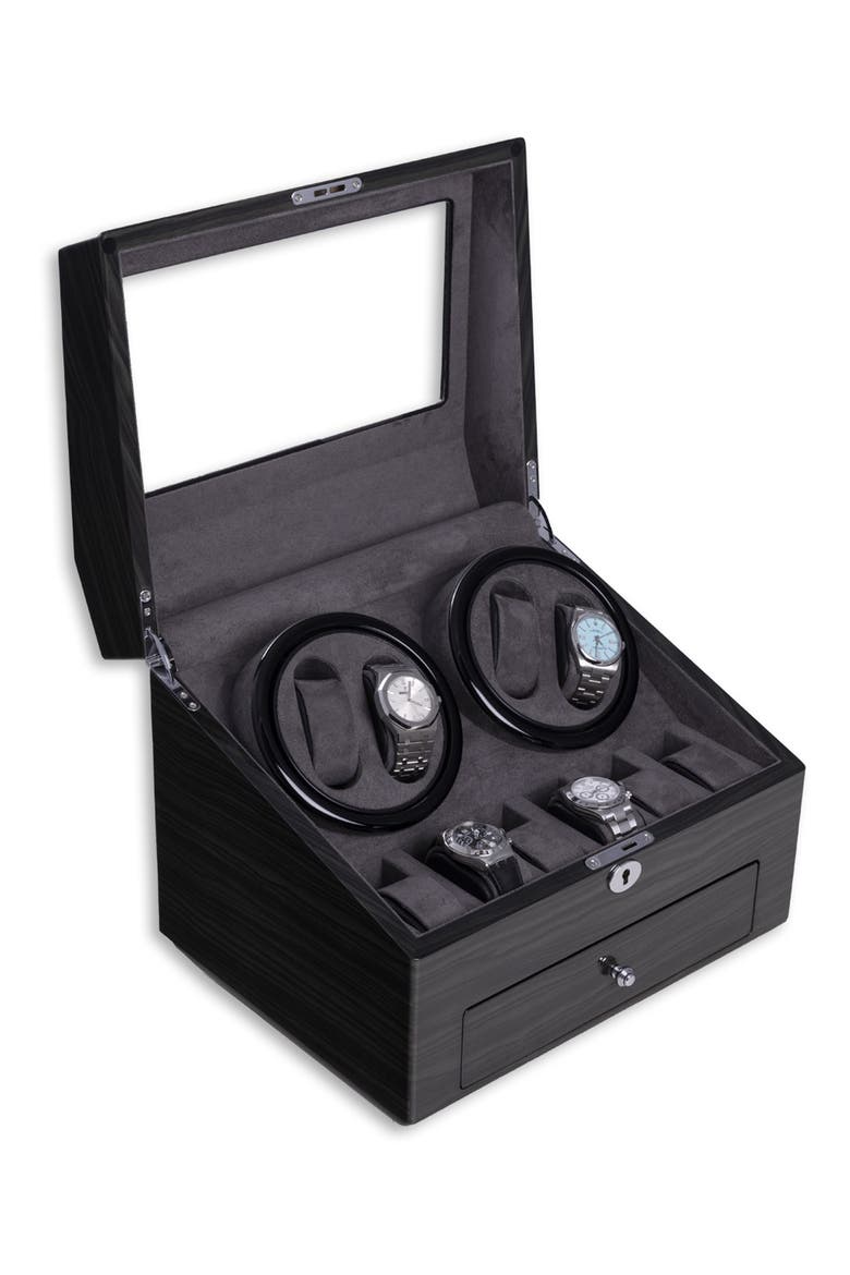 Daytona 4-Watch Winder & Case, Alternate, color, GREY