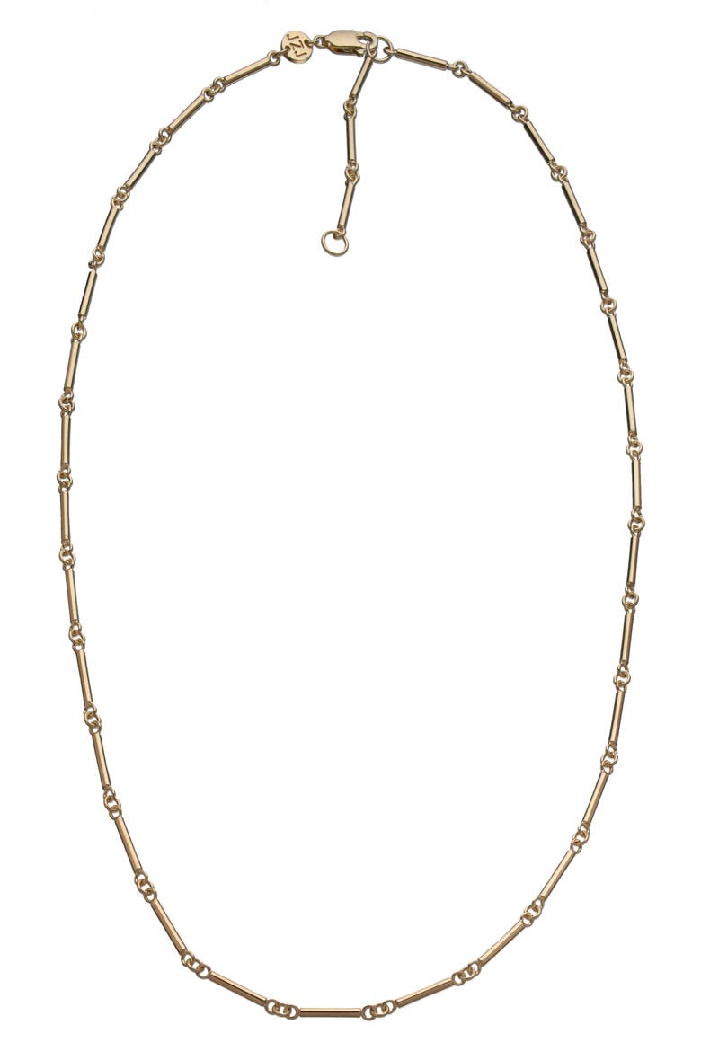 Lupe 18k Gold Plated Bar Link Necklace, Main, color, YELLOW GOLD