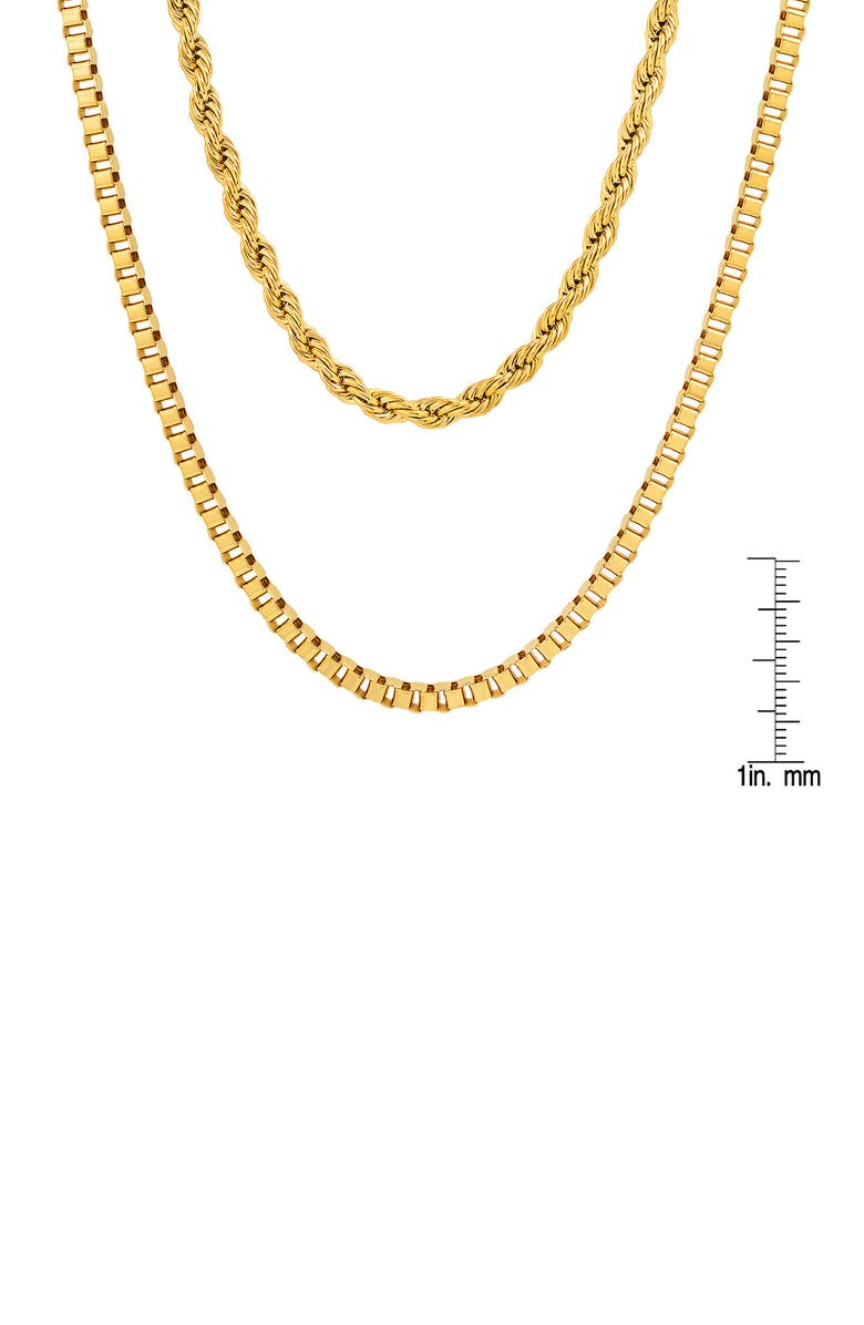 HMY JEWELRY Twist & Box Chain Necklace, Alternate, color, Yellow