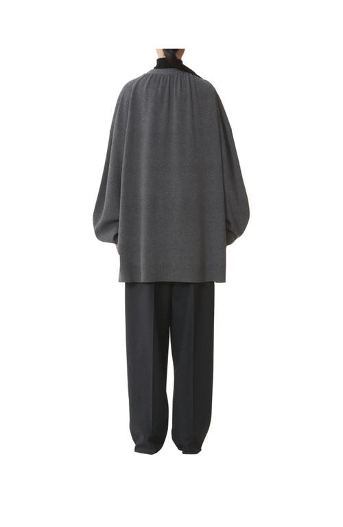 Lanvin Wool And Cashmere Oversized Cardigan In Gray