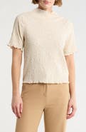 Adrianna Papell Floral Textured Knit Top