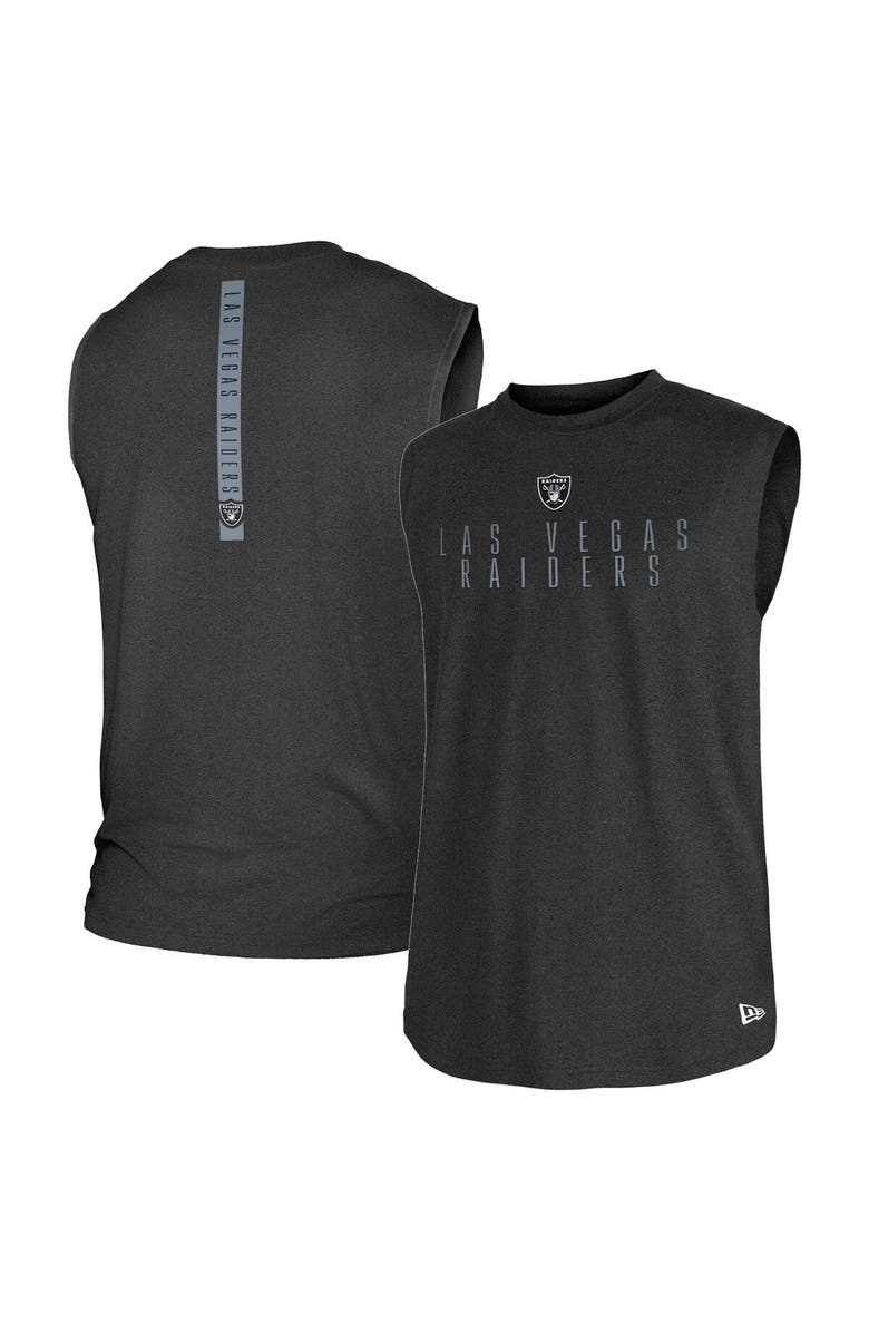New Era Men's New Era Black Las Vegas Raiders Team Muscle Tank Top, Alternate, color, Black