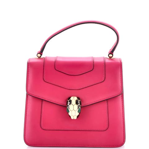 Serpenti Forever Top Handle Bag Leather Small