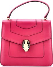 Pre-Owned Bvlgari Serpenti Forever Top Handle Bag Leather Small