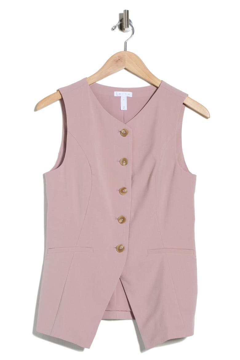 Longline Vest, Alternate, color, PURPLE MAUVE
