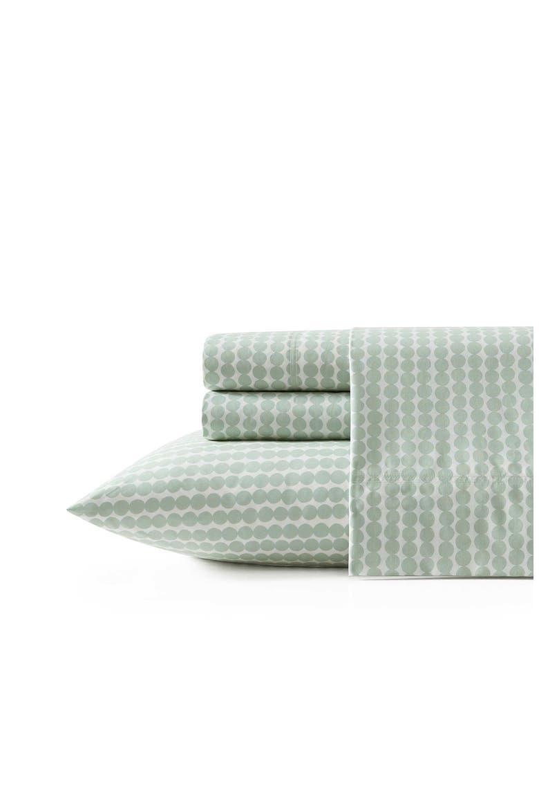 Pikku Rasymatto Cotton Percale Sheet Set, Main, color, LIGHT GREEN