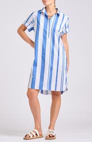 SHIRTY Stripe Popover Poplin Shirtdress