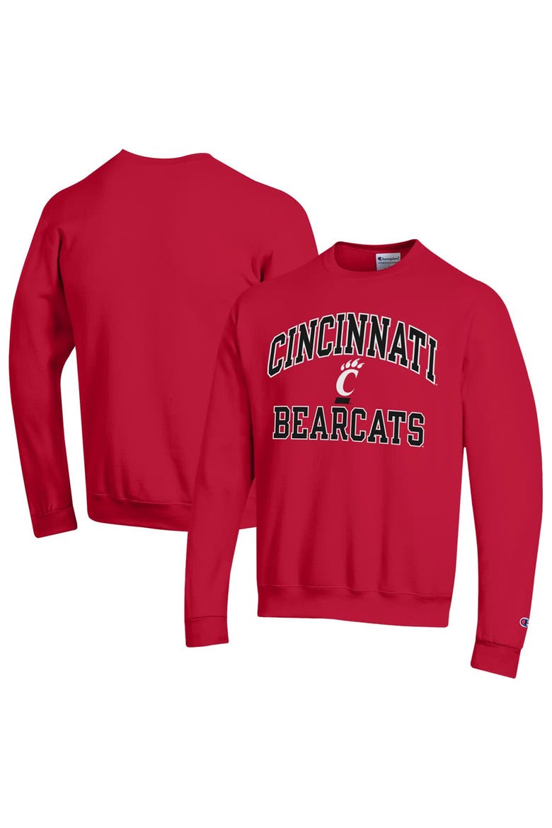 Men's Champion Red Cincinnati Bearcats High Motor Pullover Sweatshirt, Main, color, Red