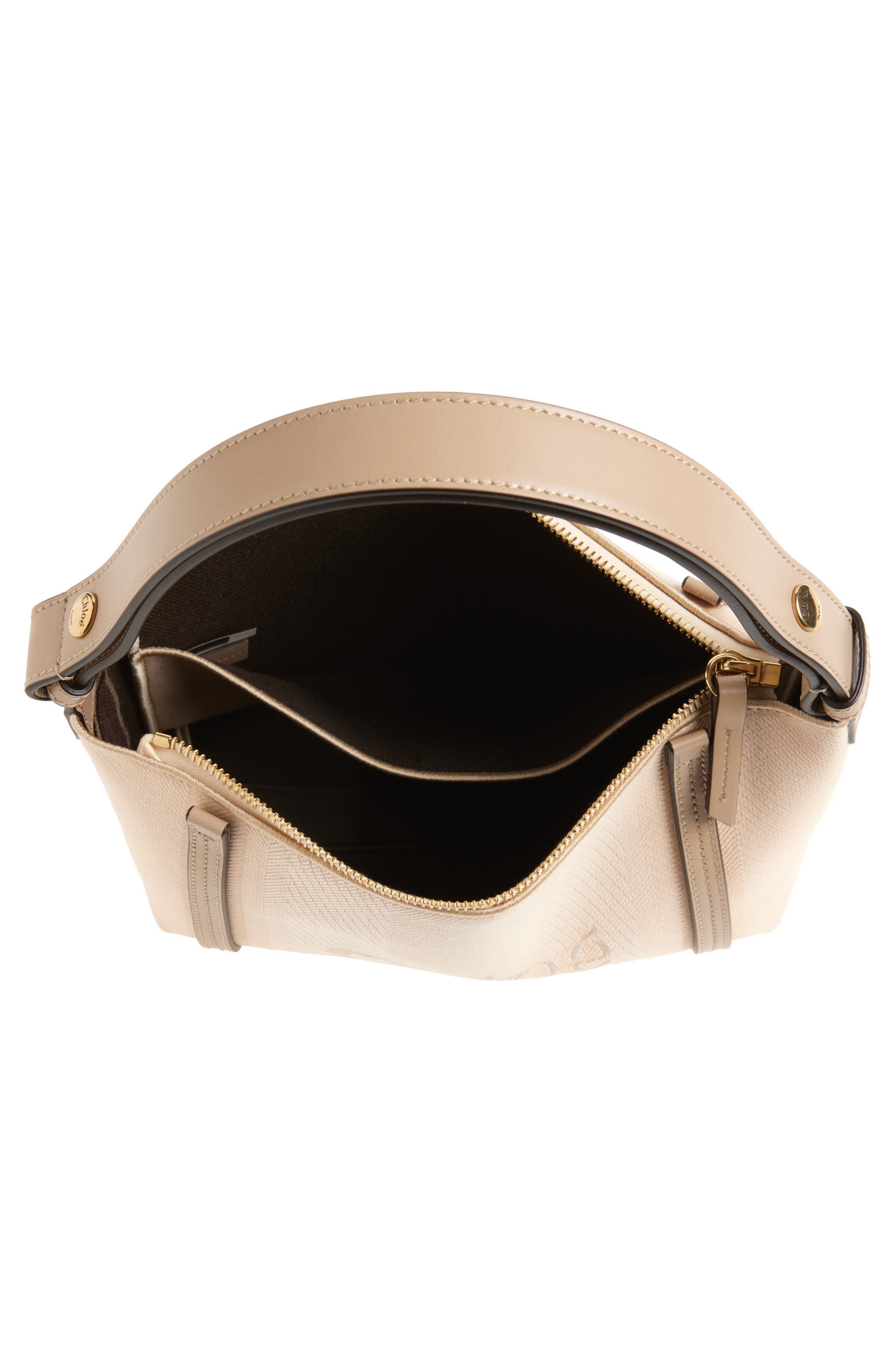 Chloé Carry Canvas Shoulder Bag, Alternate, color, Blushy Beige