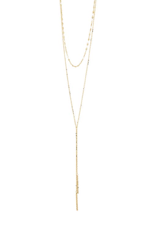 Frankie & Zoe 14k Yellow Gold Layered Chain Y-necklace In Gold