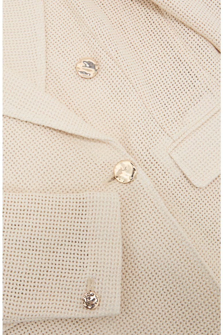 Fiore Open Stitch Cotton Blend Blazer, Alternate, color, CREAM