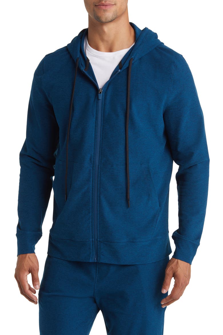 Freefit Zip Hoodie, Alternate, color, BLUE GEM HEATHER