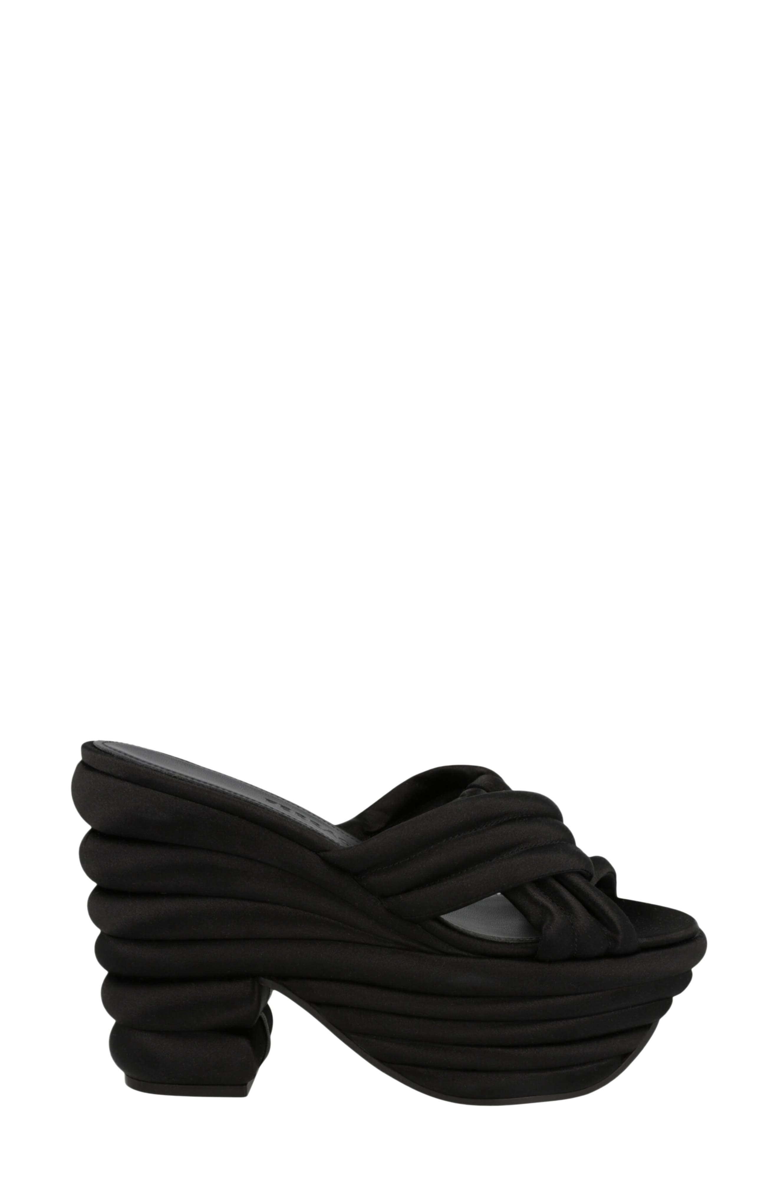 Rey Platform Sandal, Alternate, color, BLACK