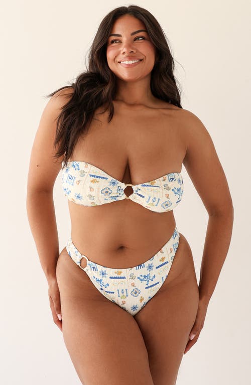 Dippin Daisys Lotus Bandeau Bikini Top In Blue