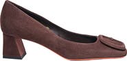 Santoni Women's suede low-heel pump