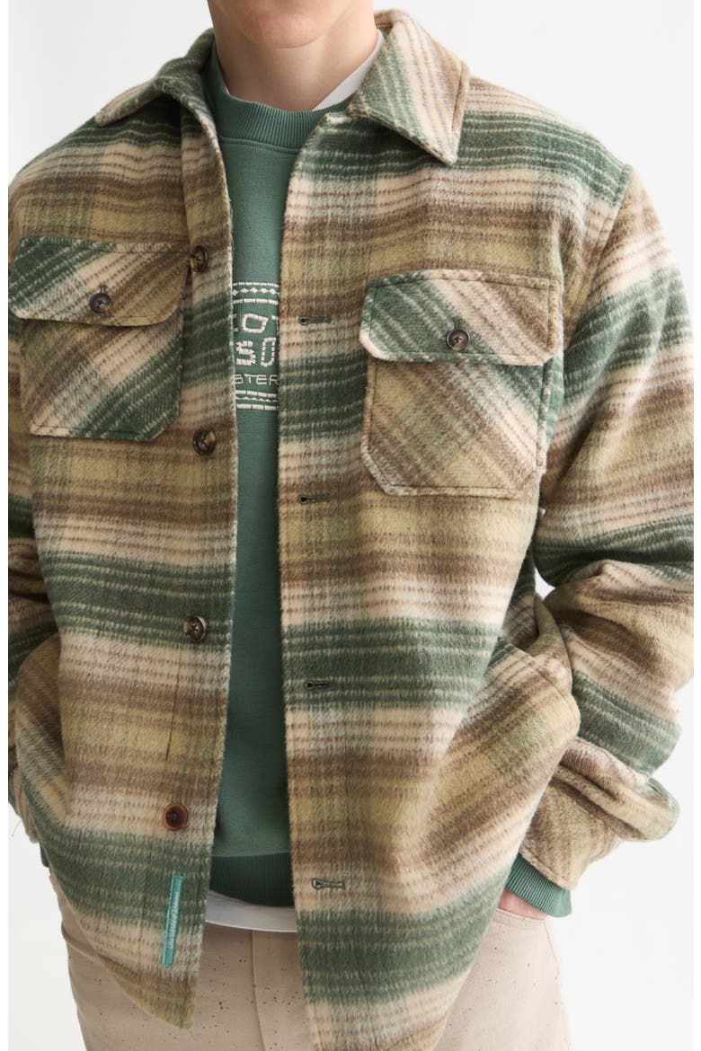 Checked Overshirt, Alternate, color, DARK FOREST CHECK
