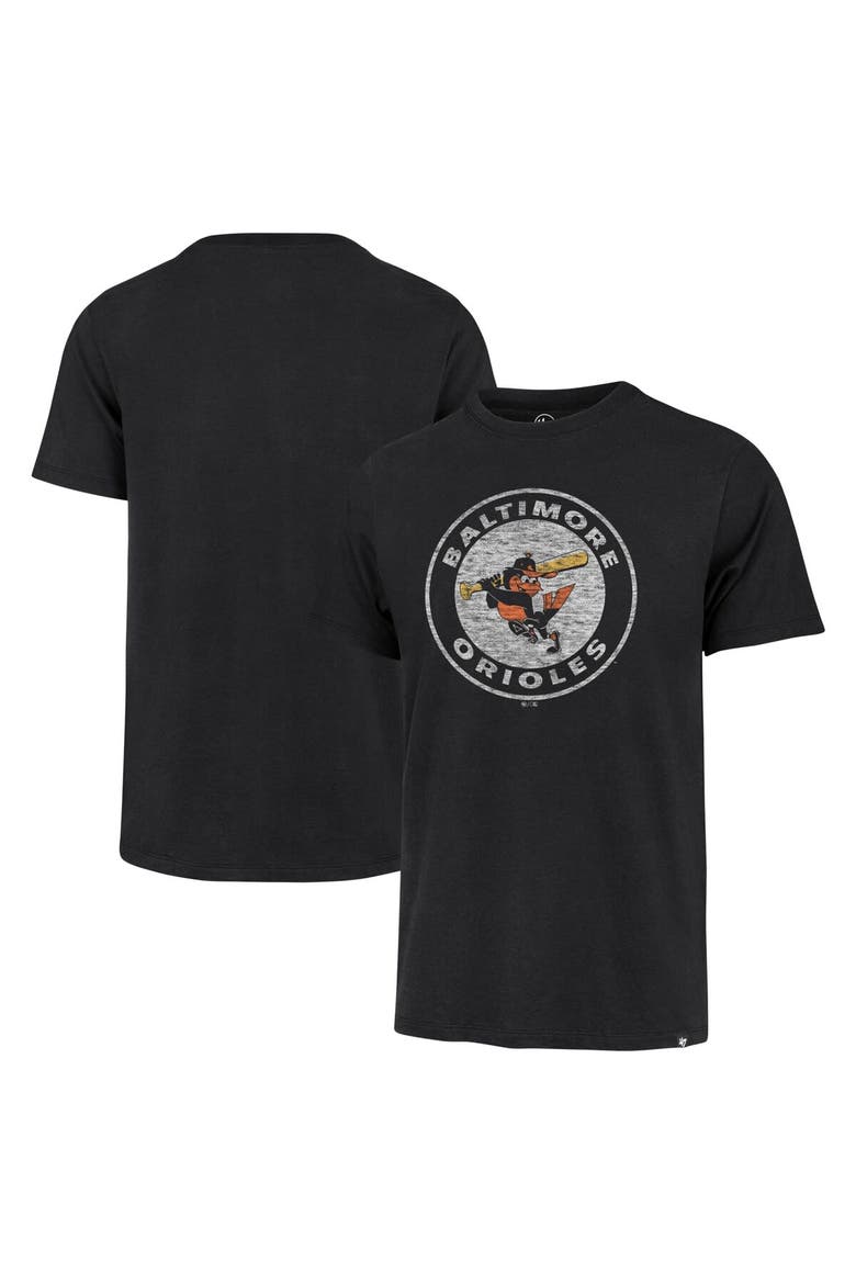 Men's '47 Black Baltimore Orioles Premier Franklin T-Shirt, Main, color, Black