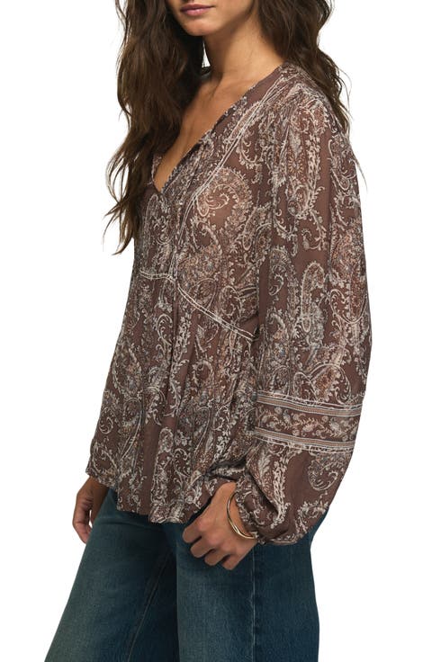 Paisley Peasant Top