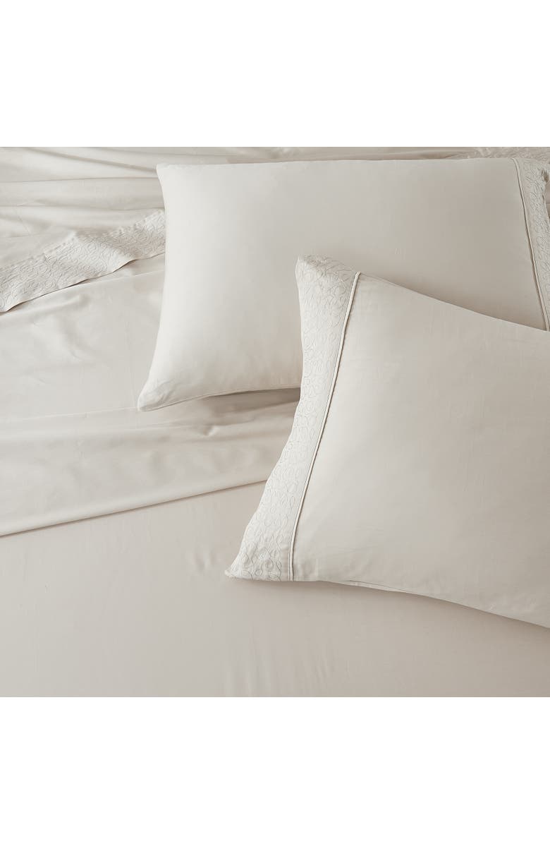 Chuks Collins x Lush Decor Path Cotton Sheet Set, Alternate, color, Cream