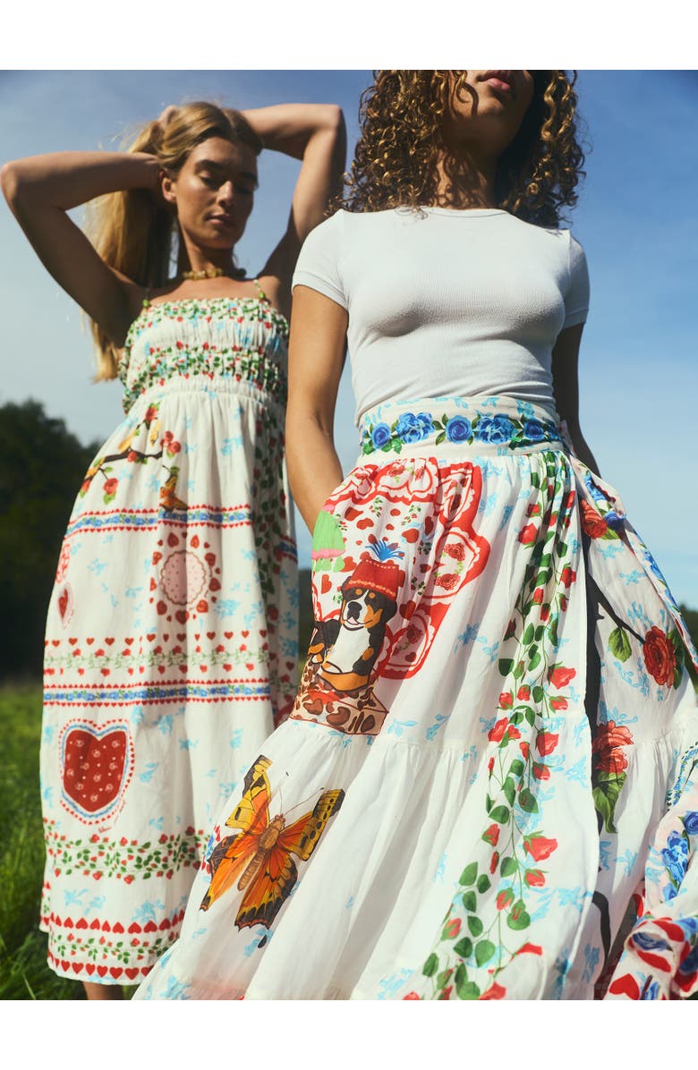 Eddy Alfie Wrap Skirt, Alternate, color, Alfie White