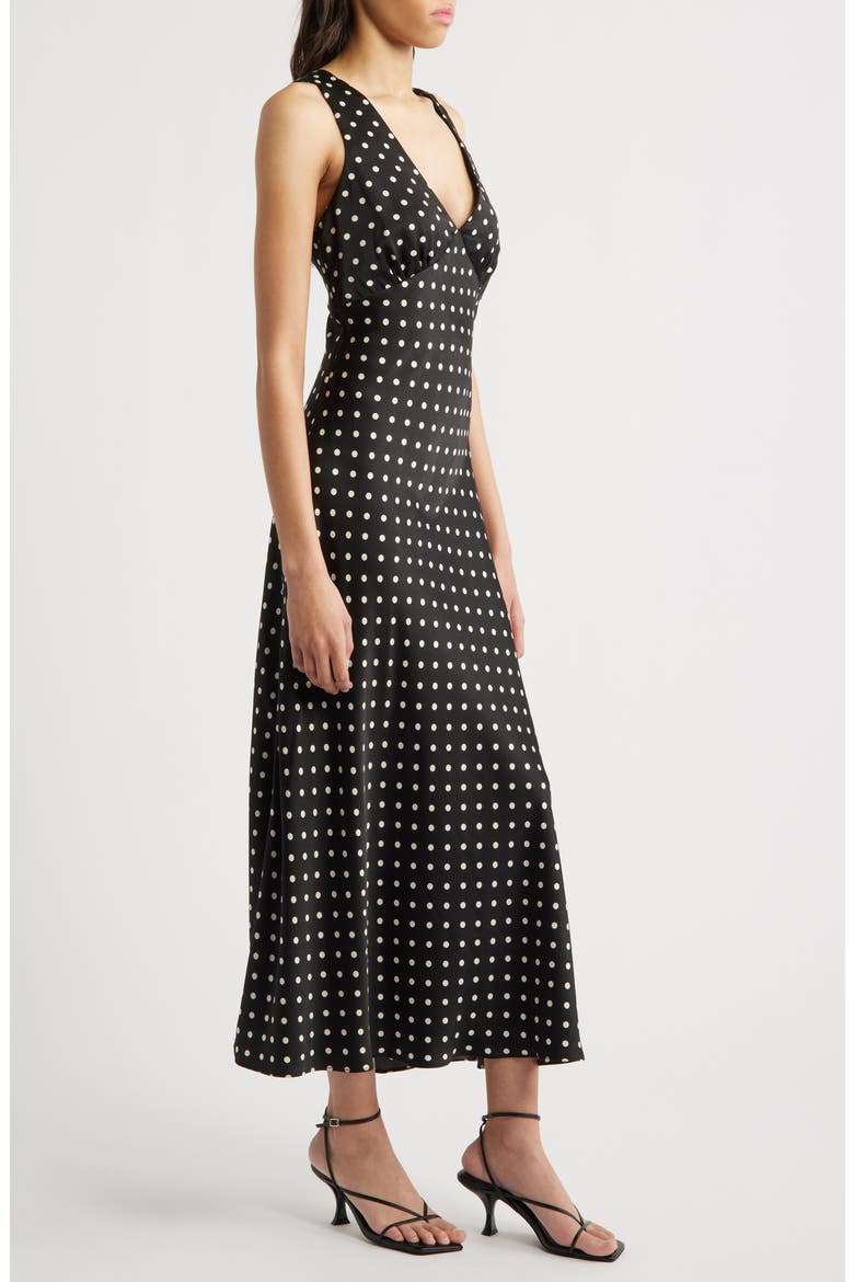 Julia Polka Dot Slipdress, Alternate, color, BLACK / WHITE