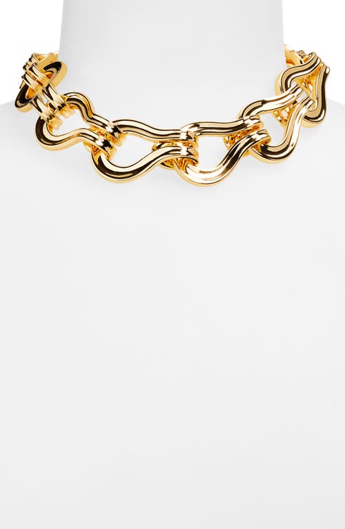 Lele Sadoughi Entwined Buckle Collar Necklace In Gold