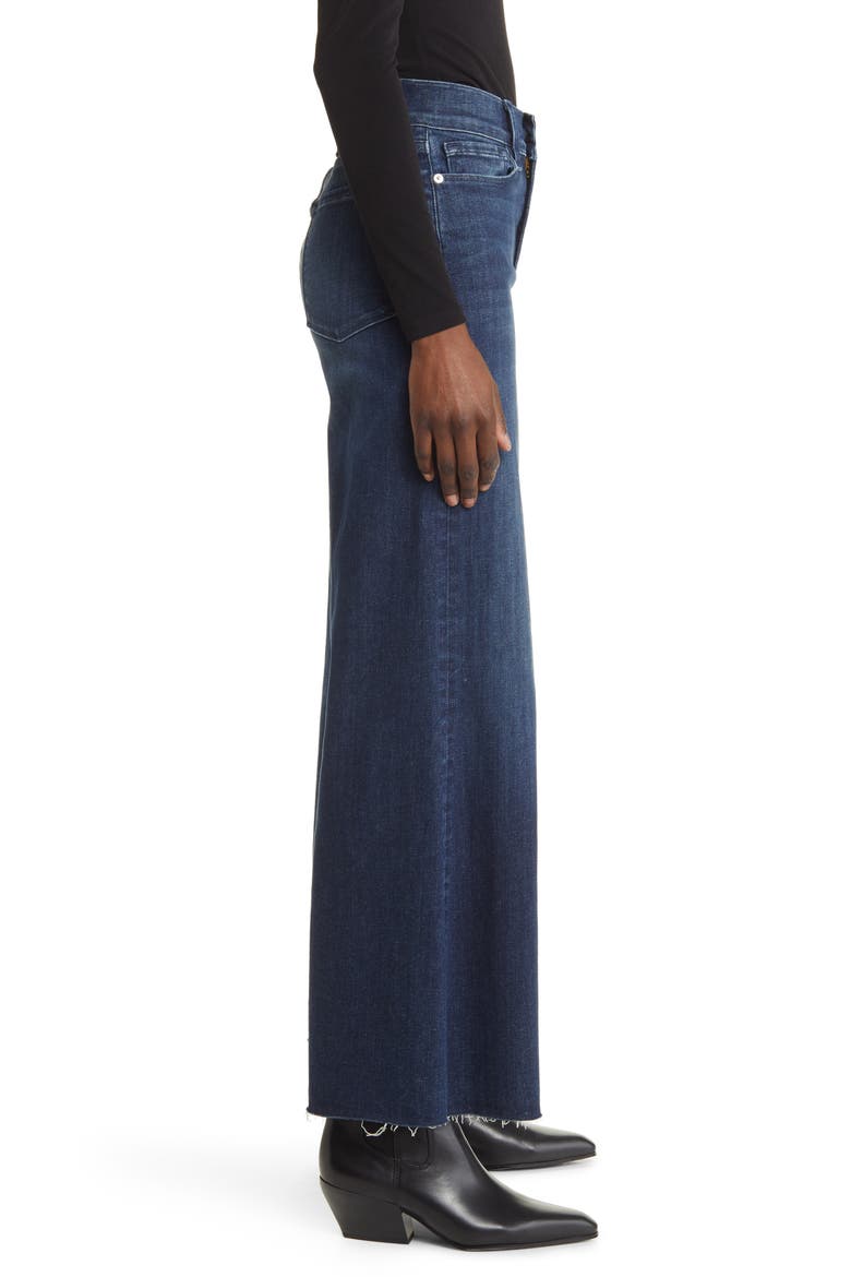 Le Palazzo Raw Hem High Waist Crop Wide Leg Jeans, Alternate, color, NAPLES