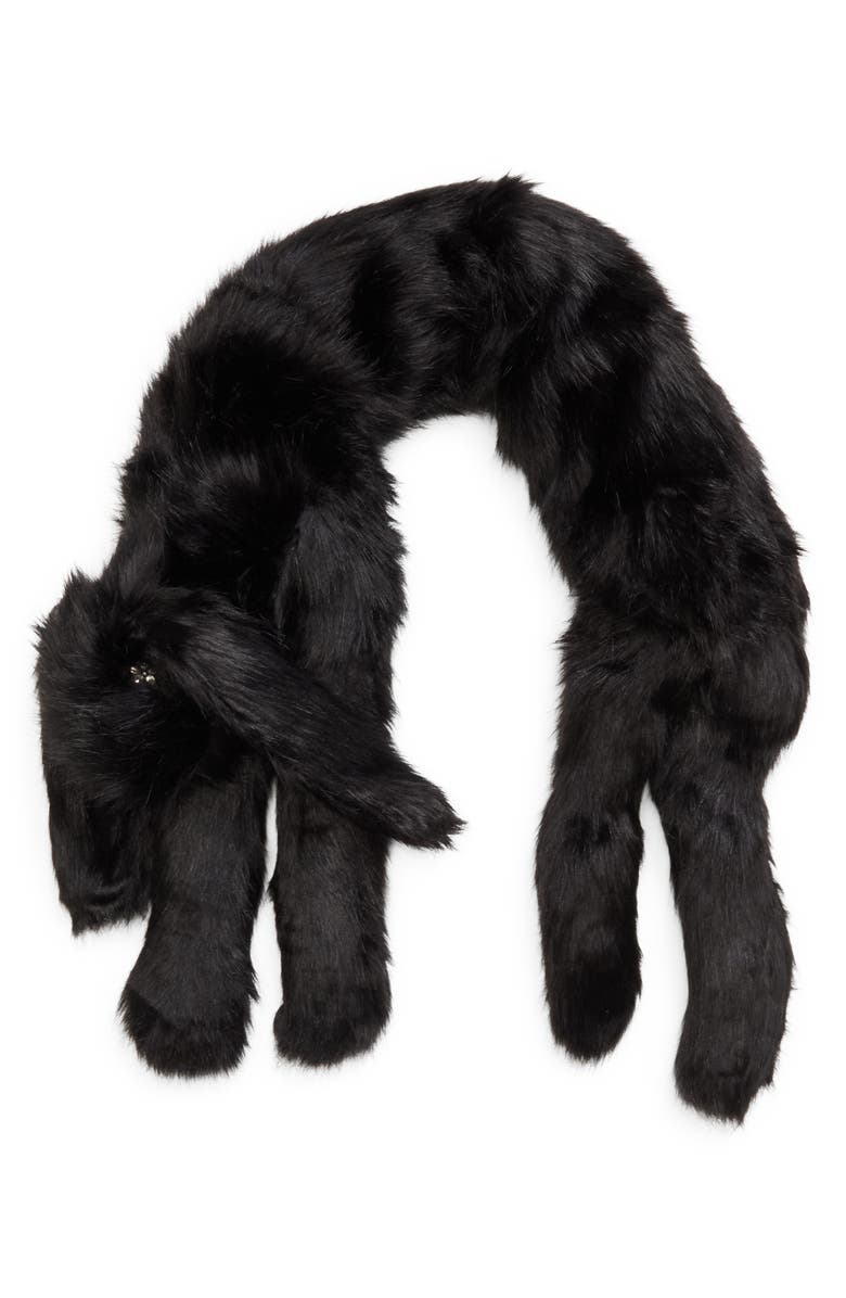 Simone Rocha Hare Faux Fur Scarf, Alternate, color, 