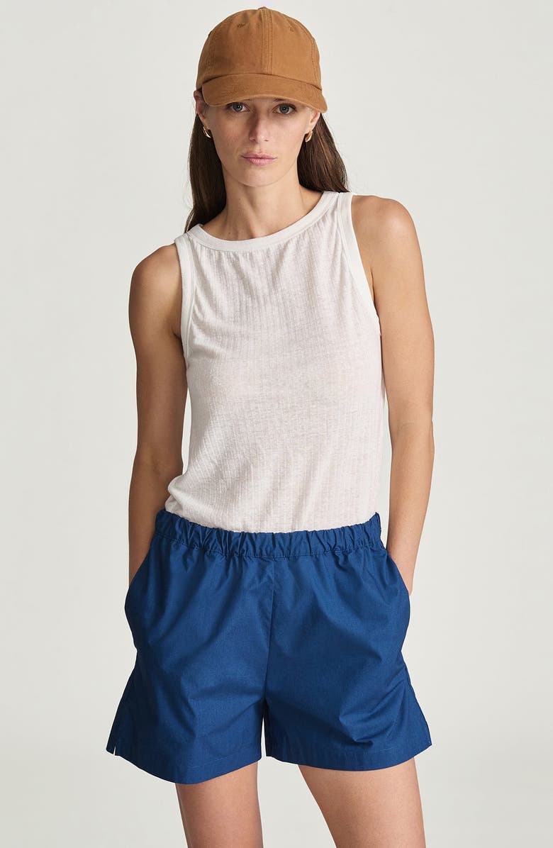 Mavi Jeans Cotton Elastic Waist Shorts, Alternate, color, 