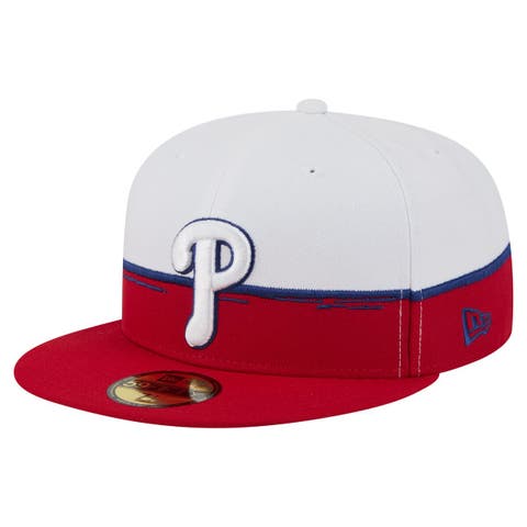 Men's New Era  Red/White Philadelphia Phillies Paint Stroke 59FIFTY Fitted Hat