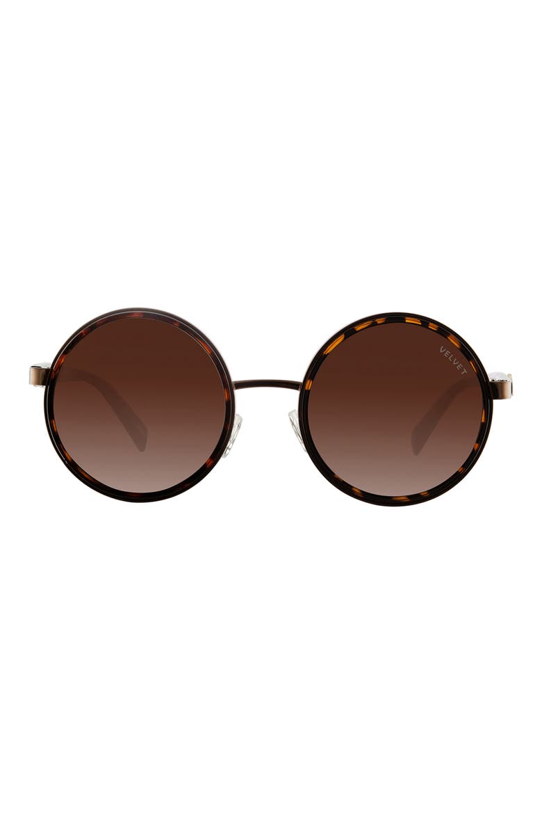 Essie 52mm Gradient Round Sunglasses, Main, color, TORTOISE