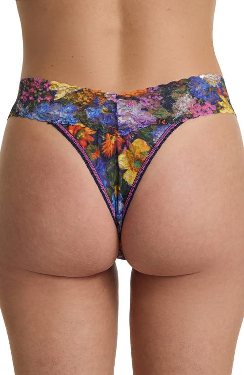 Hanky Panky Print Original Rise Thong In Brown