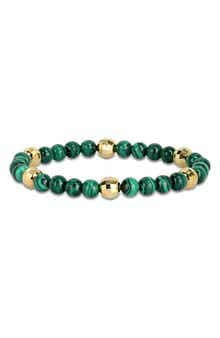 DELMAR Men's Semiprecious Stone Beaded Bracelet