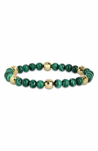 DELMAR Men's Semiprecious Stone Beaded Bracelet