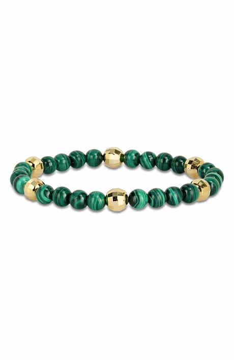 DELMAR Men's Semiprecious Stone Beaded Bracelet