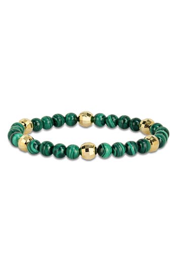 Delmar Semiprecious Stone Beaded Bracelet In Green