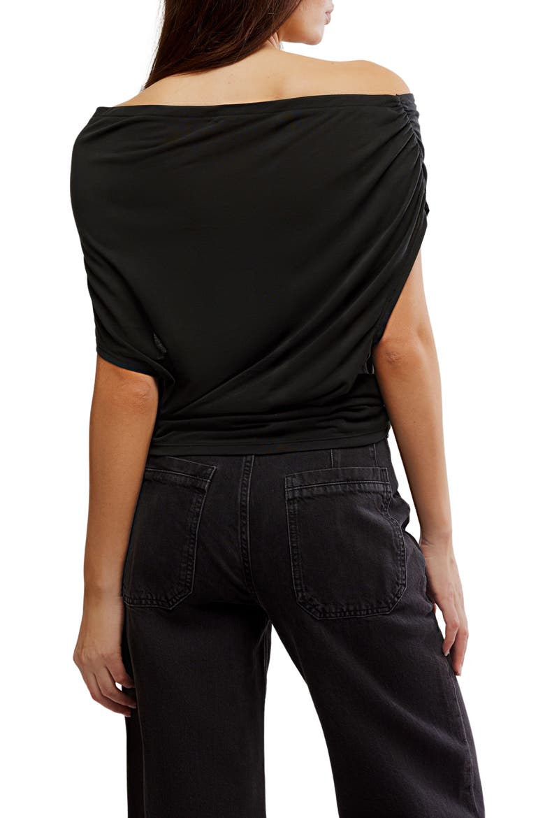 Blake Off the Shoulder Knit Top, Alternate, color, BLACK