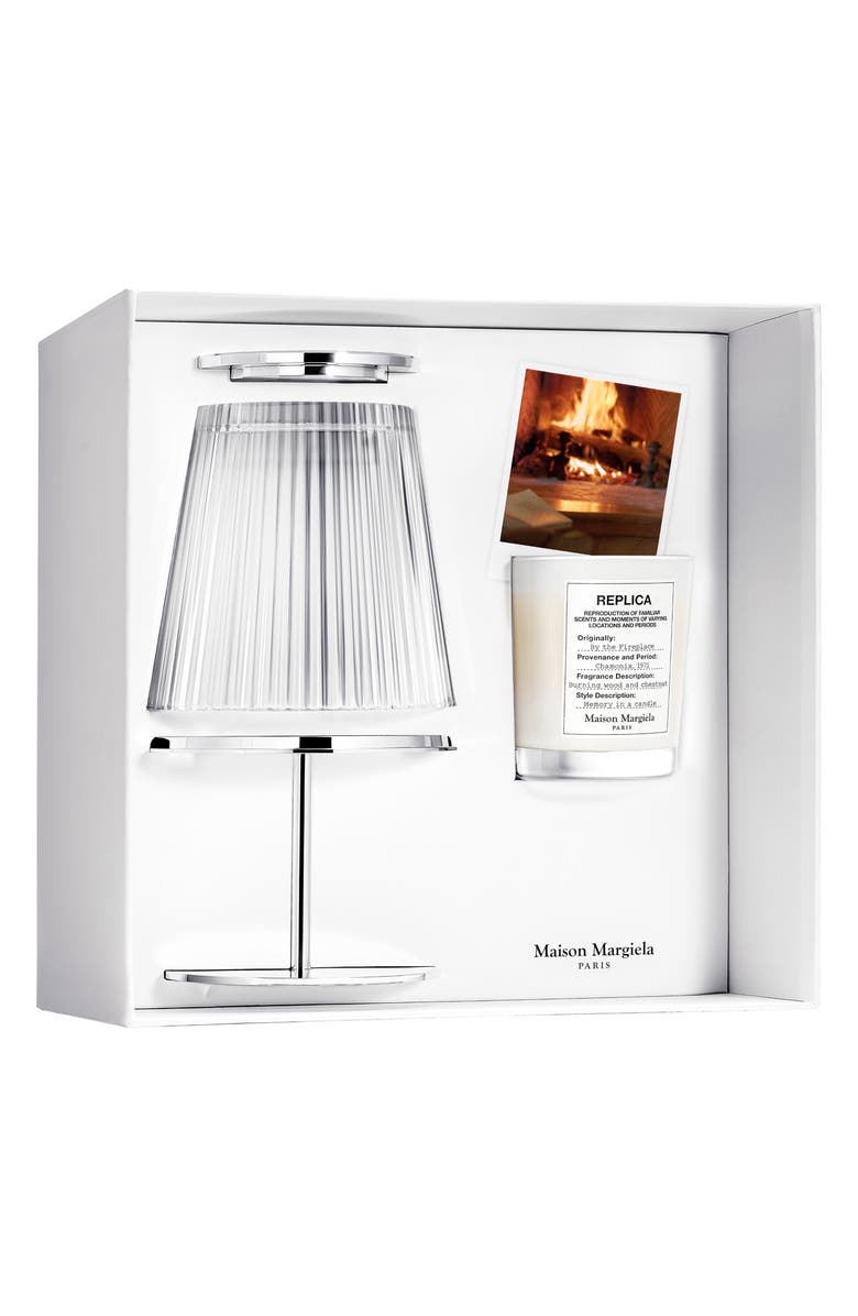 Maison Margiela Replica By the Fireplace Candle & Holder Gift Set $235 Value, Alternate, color, 