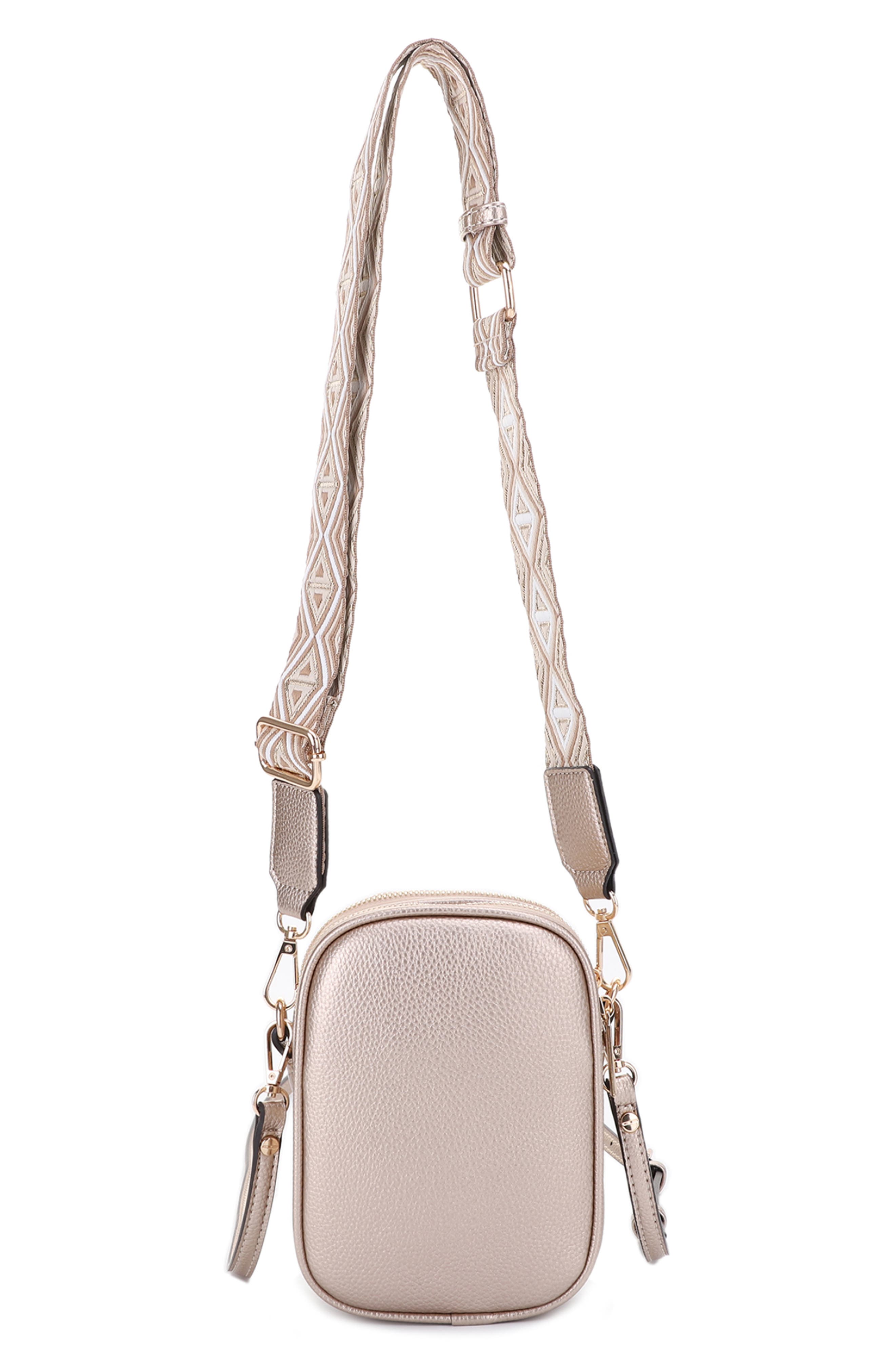 Josephine Vegan Leather Crossbody Bag, Alternate, color, GOLD