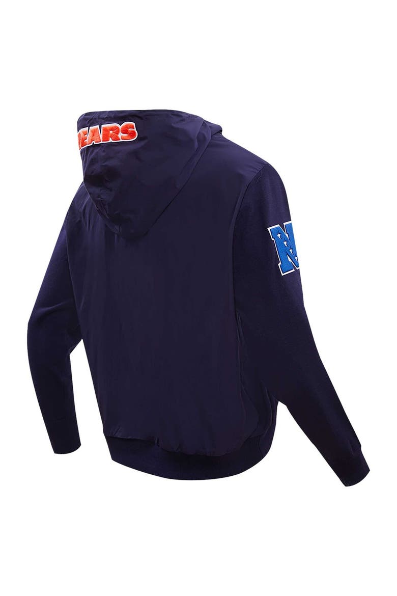 Men's Pro Standard Navy Chicago Bears Hybrid Woven Full-Zip Hoodie, Alternate, color, Navy