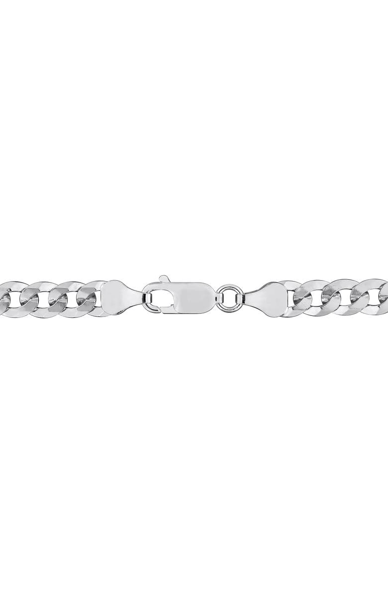 DELMAR Sterling Silver Bevel Curb Chain Necklace, Alternate, color, Silver