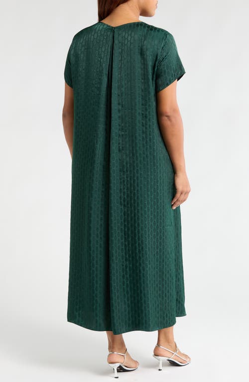NORDSTROM NORDSTROM GEO SATIN JACQUARD MIDI DRESS