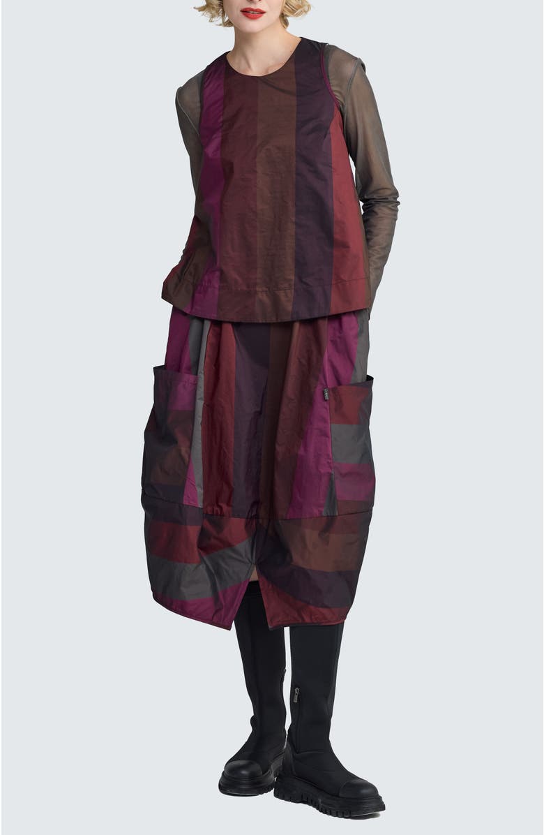 LUUKAA Crimson Balloon Skirt, Alternate, color, Dark Scarlet