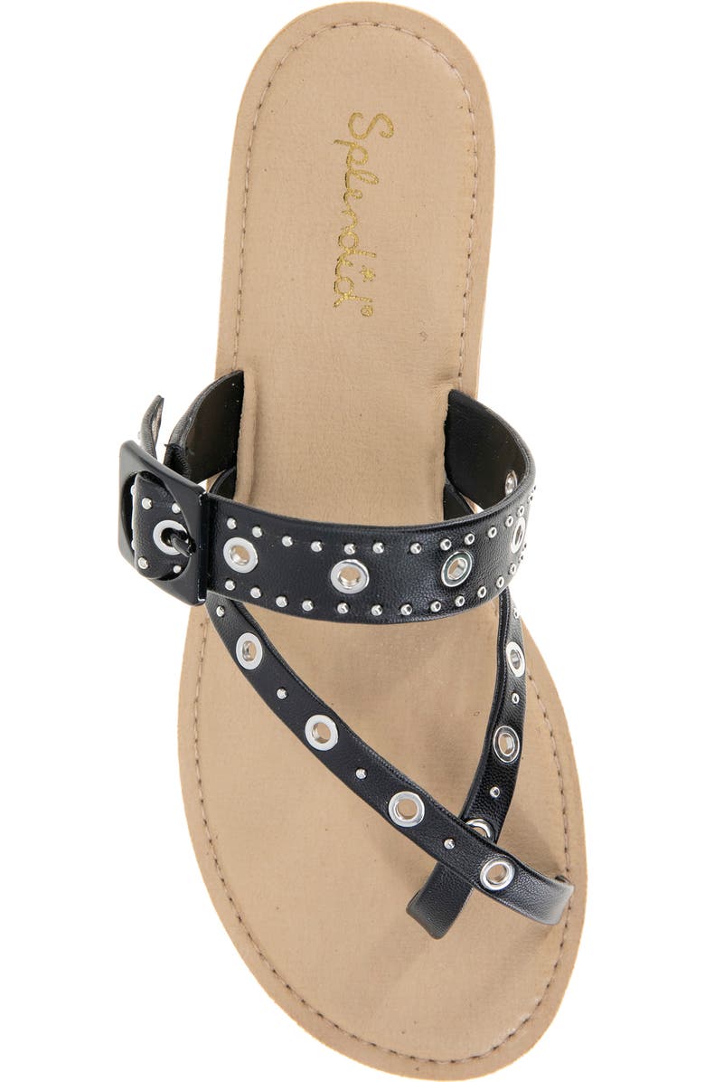 Splendid Silas Studded Toe Loop Sandal, Alternate, color, Black