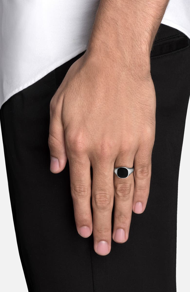 Miansai Men's Olympus Enamel Signet Ring, Alternate, color, 