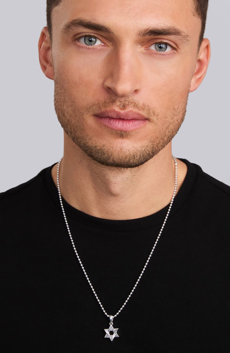 LAGOS Men's Anthem Small Silver Star of David Amulet, Alternate, color, Silver