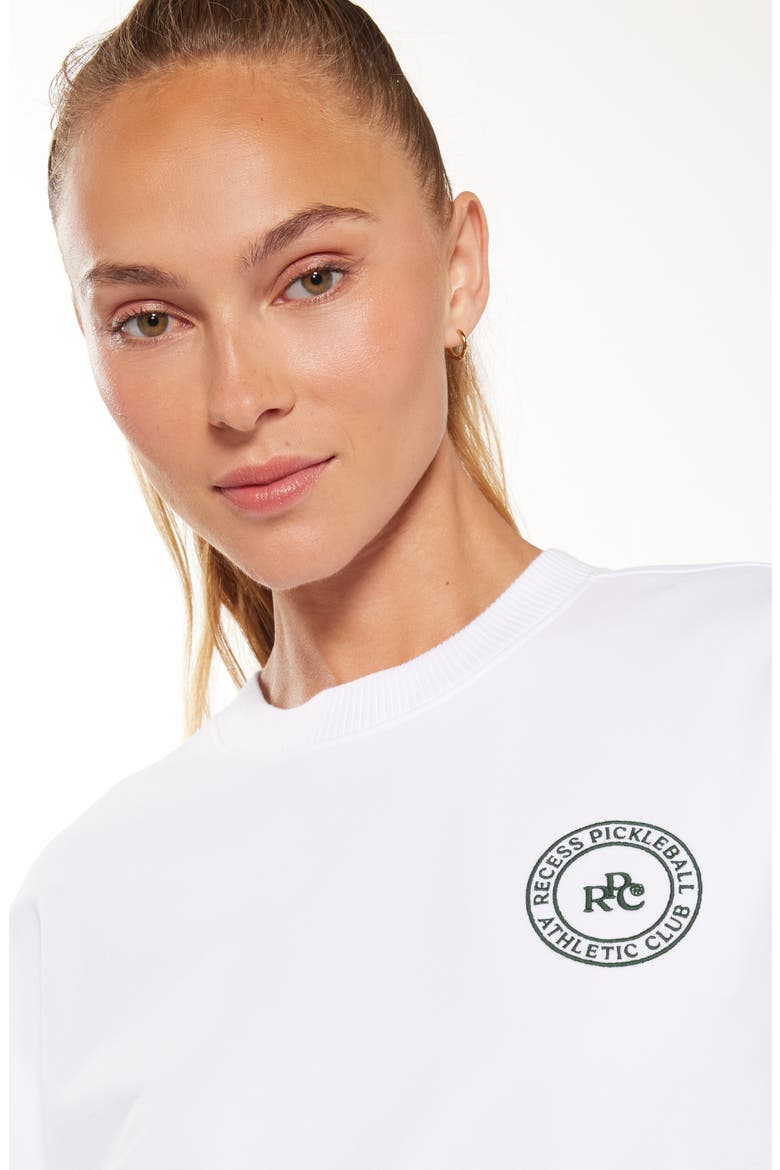 Courtside Oversize Sweatshirt, Alternate, color, WHITE