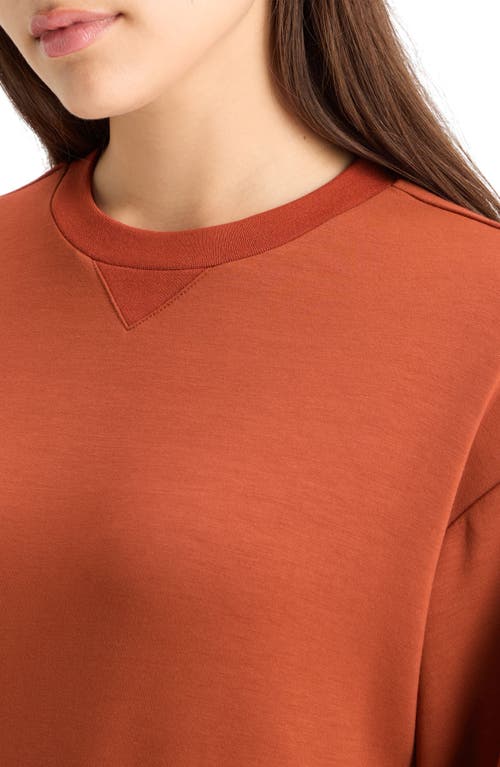 Scotch & Soda Balloon Sleeve Sweatshirt In Rust